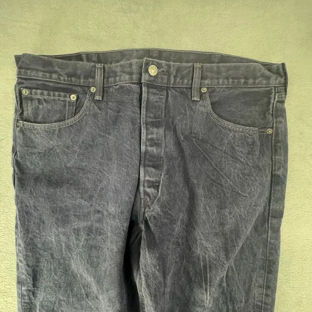 Levi’s 501 XX Jeans Mens 40x32‎ Blue Dyed Canvas Straight Button Fly Grunge Y2K
